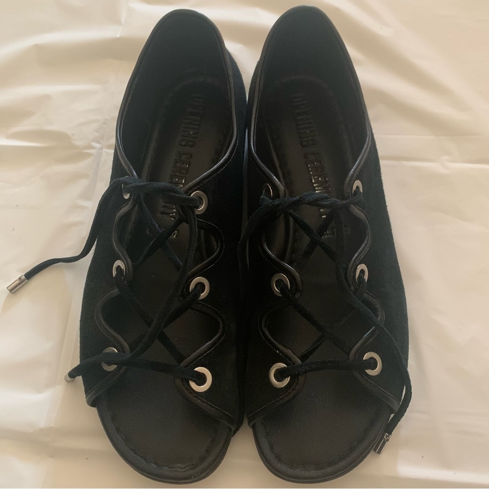 OPENING CEREMONY black suede flats